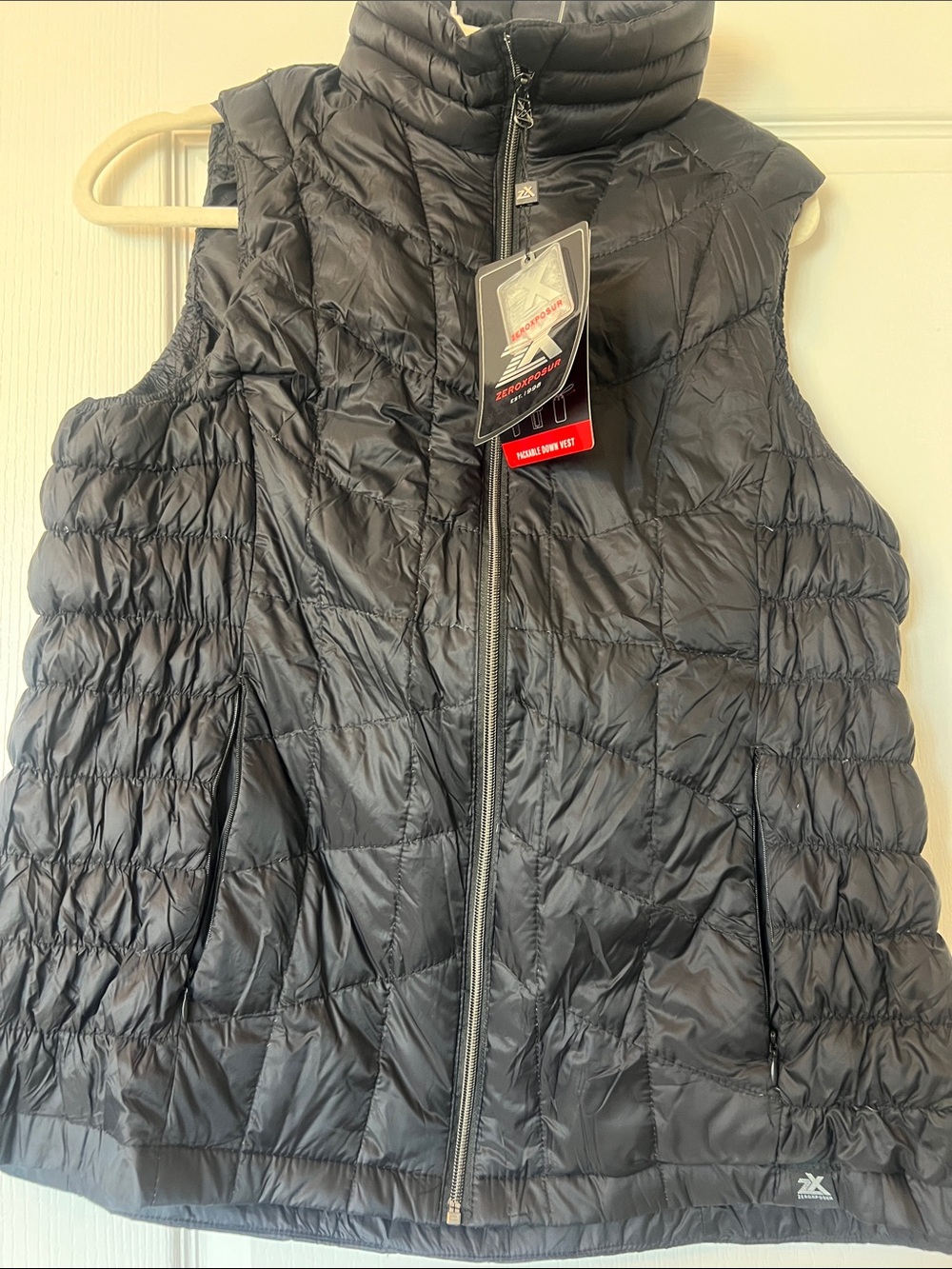 ZeroXposur Black Quilted Packable Puffer Vest